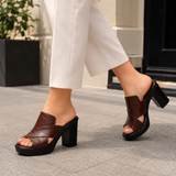 Capri Leder Mules