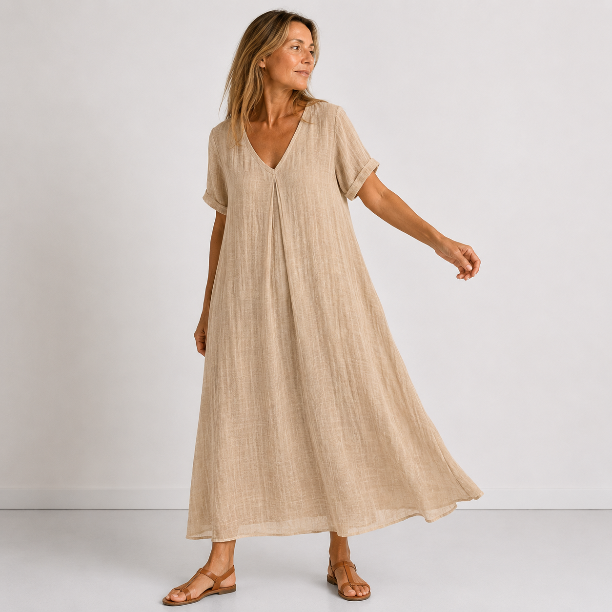 Violette - Fließendes langes Kleid