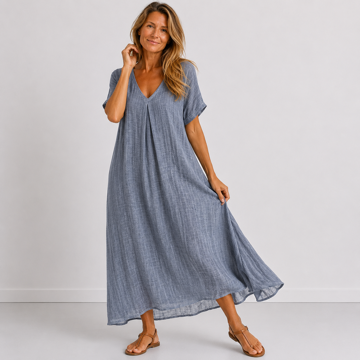 Violette - Fließendes langes Kleid