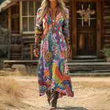Ella - Vintage-inspiriertes langärmeliges Freizeitkleid