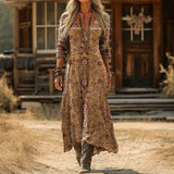 Lily - Vintage-inspiriertes lässiges Kleid mit langen Ärmeln