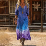 Hazel - Vintage-inspirierte Langarm-Casual-Kleid