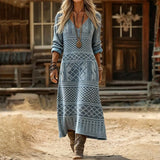 Billie - Vintage-inspiriertes lässiges Kleid mit langen Ärmeln