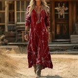 Savannah - Vintage-inspiriertes Langarm-Casual-Kleid