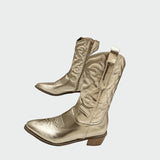 Sarah - Metallic Cowboy Stiefeletten