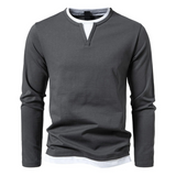 Langärmeliges Baumwoll-T-Shirt