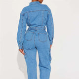 Eva™ | Eleganter Jeans-Overall