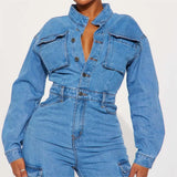Eva™ | Eleganter Jeans-Overall