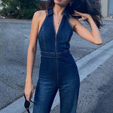 Andrea™ | Eleganter Damen-Monokleid aus Denim