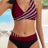 Mona | Bunt bedruckter Bikini in warmen Farbtönen