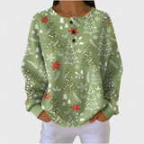 Véronique | Pullover mit schneebedecktem Tannenbaum-Muster