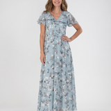 Ismeria | Florales Chiffon Maxikleid