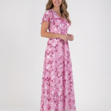 Ismeria | Florales Chiffon Maxikleid