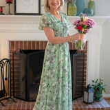 Ismeria | Florales Chiffon Maxikleid