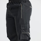 Schwarze Cargo-Hose