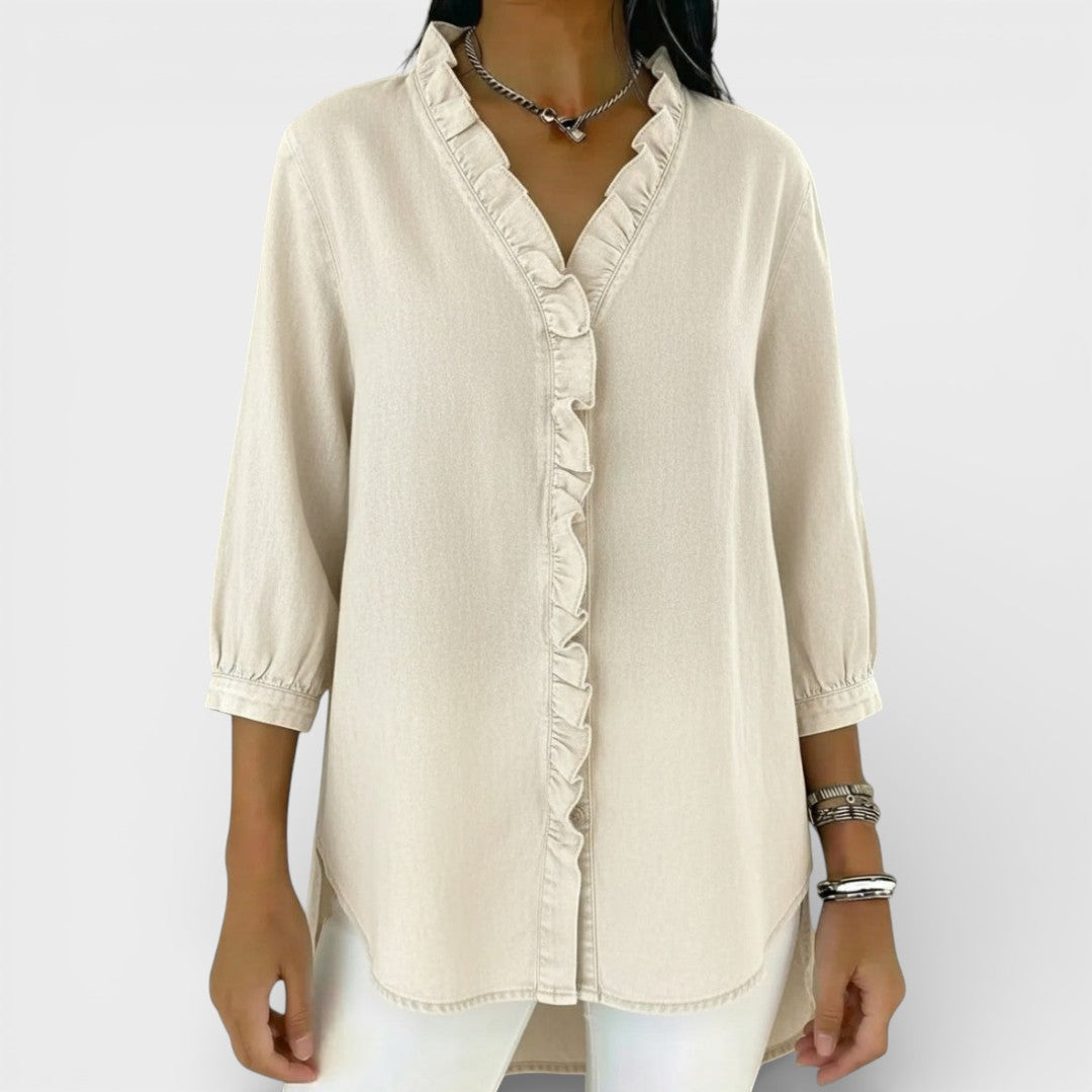 Elegante Bluse mit Rüschen