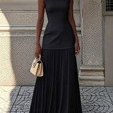 Plissiertes Maxikleid