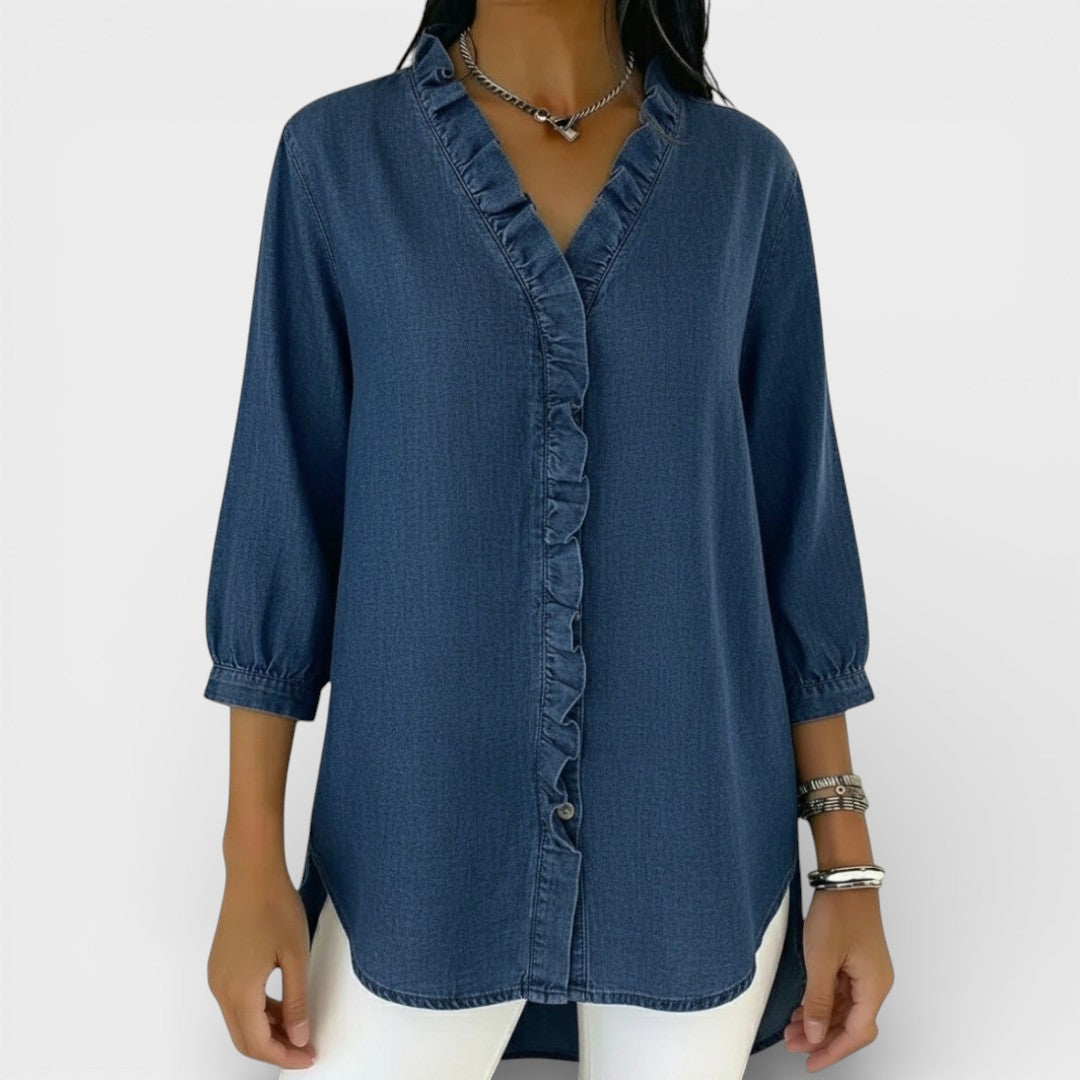 Elegante Bluse mit Rüschen