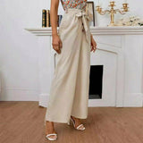 Elegante Einfarbige Weite Hosen