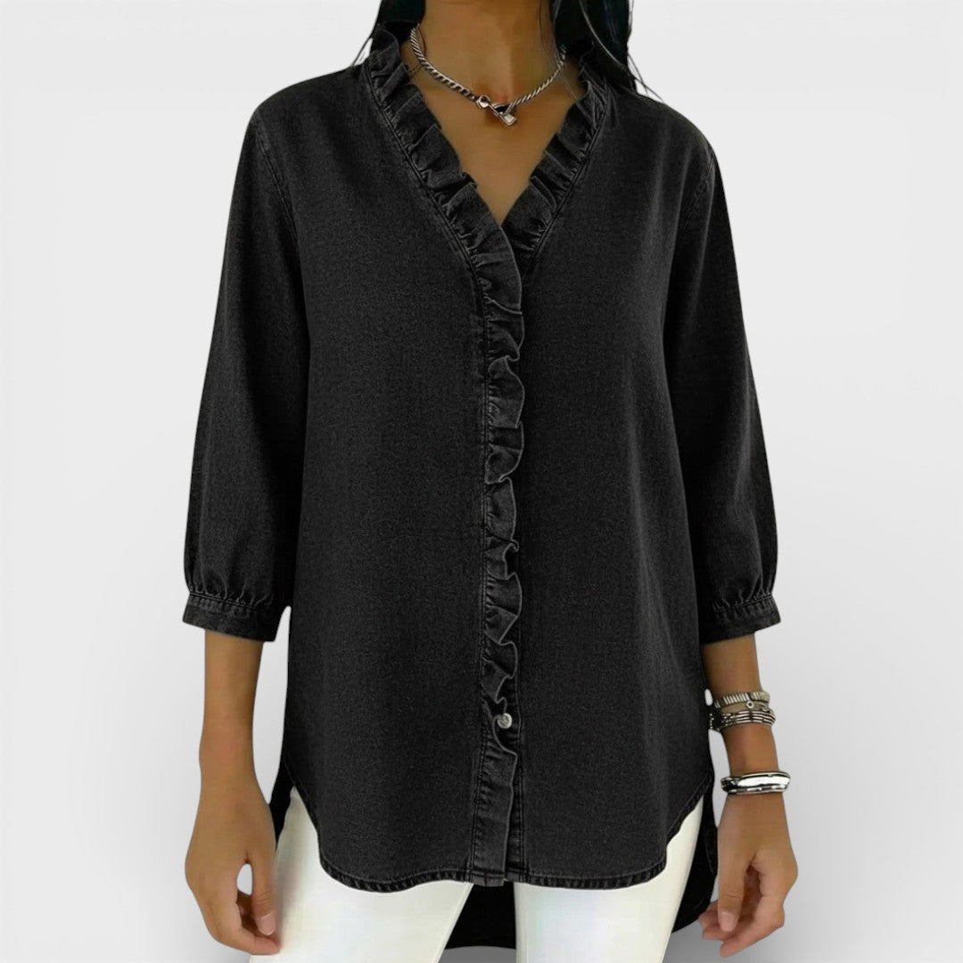 Elegante Bluse mit Rüschen