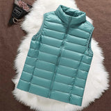 ISA GEPOLSTERTES GILET | MINTGRÜN