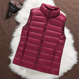 ISA GEPOLSTERTES GILET | DUNKELROT