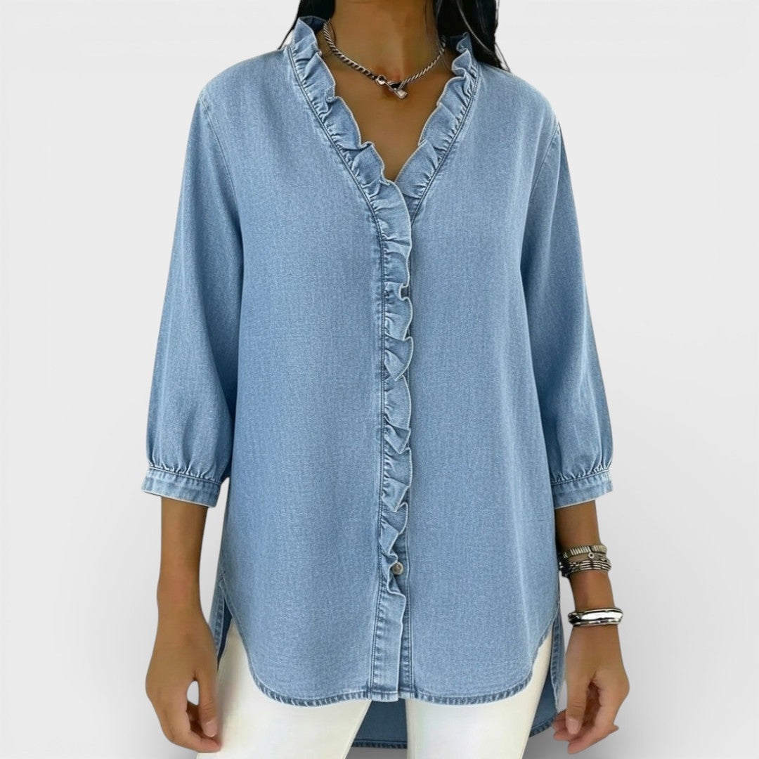 Elegante Bluse mit Rüschen