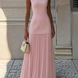 Plissiertes Maxikleid