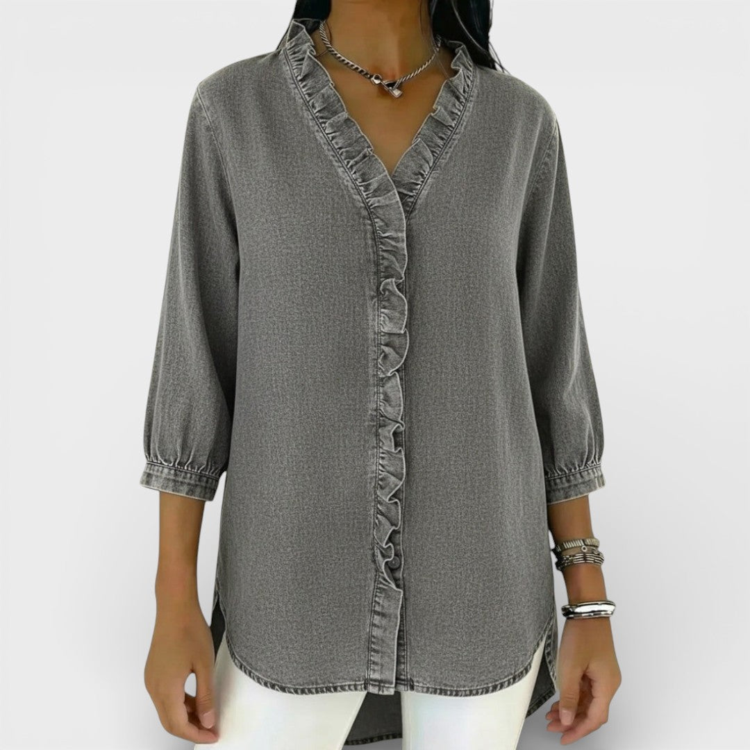 Elegante Bluse mit Rüschen