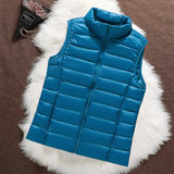 ISA GEPOLSTERTES GILET | HIMMELBLAU
