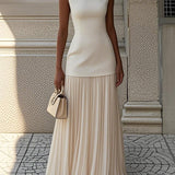 Plissiertes Maxikleid