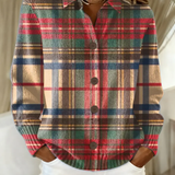 Gisela | Mehrfarbiger karierter Cardigan mit Knöpfen