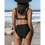 Hilde | Einfarbiger Hochgeschnittener Swimsuit