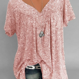 Van Elst Mode® | T-Shirt Flora mit V-Ausschnitt