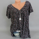 Van Elst Mode® | T-Shirt Flora mit V-Ausschnitt