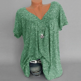 Van Elst Mode® | T-Shirt Flora mit V-Ausschnitt