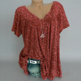 Van Elst Mode® | T-Shirt Flora mit V-Ausschnitt