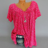 Van Elst Mode® | T-Shirt Flora mit V-Ausschnitt