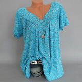 Van Elst Mode® | T-Shirt Flora mit V-Ausschnitt