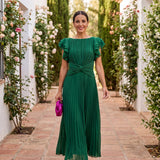 Seraphina | Elegantes Maxikleid mit Drapiertem Bund