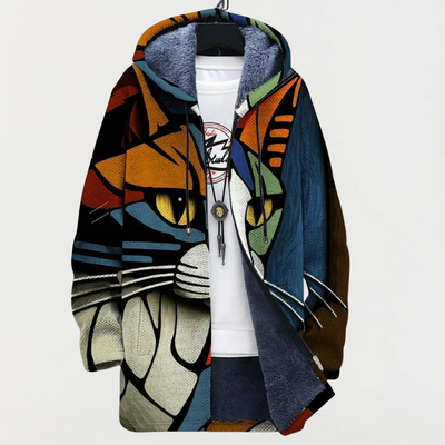Zoey - Katzenkopf-Print Cardigan
