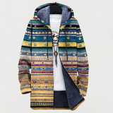 Brielle - Wellenförmiger Tribal-Print-Mantel