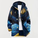Prue - Mantel mit Sternenhimmel-Print