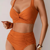 Hochtailliertes Sommer-Bikini-Set