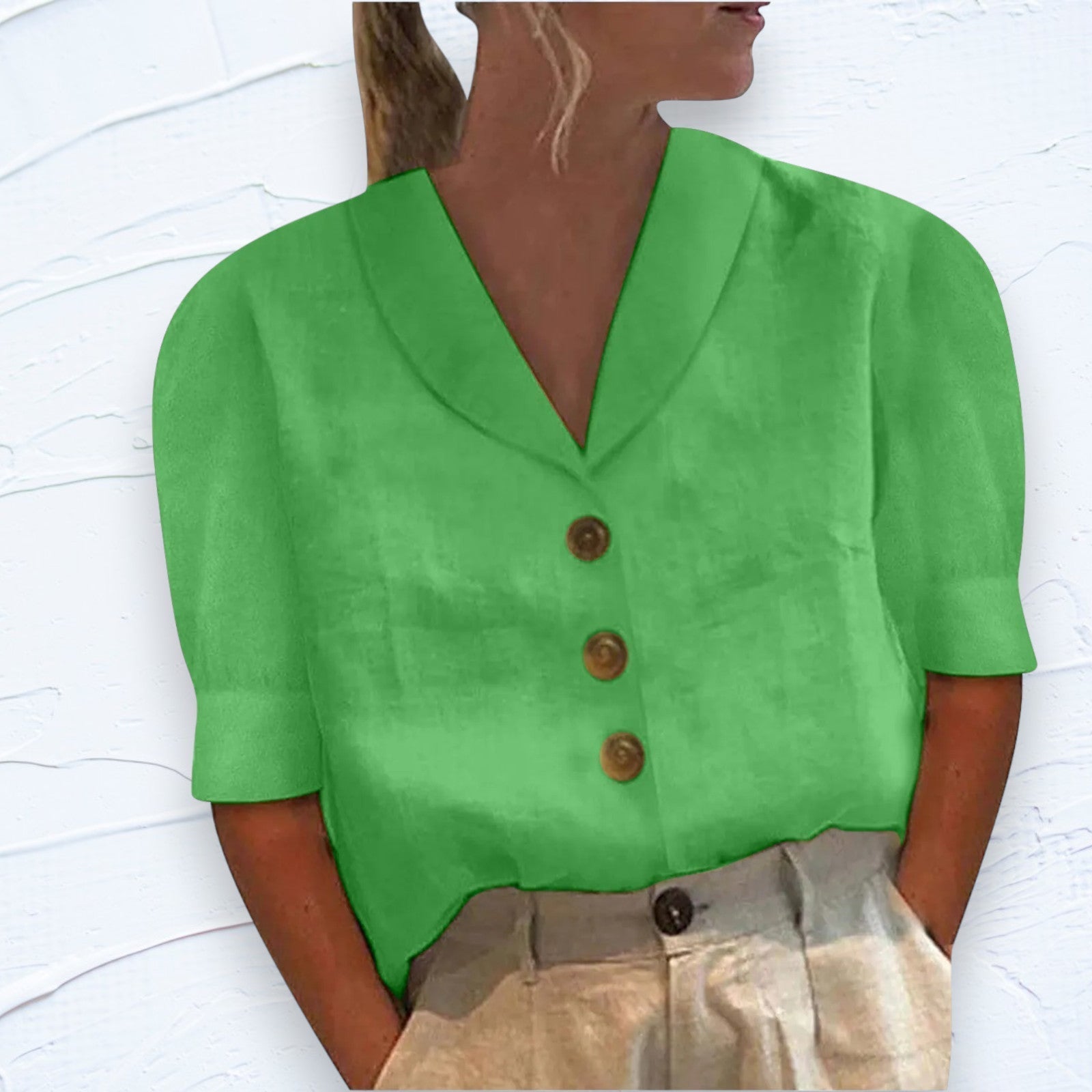Knopfb blouse mit geknöpftem Vorderteil