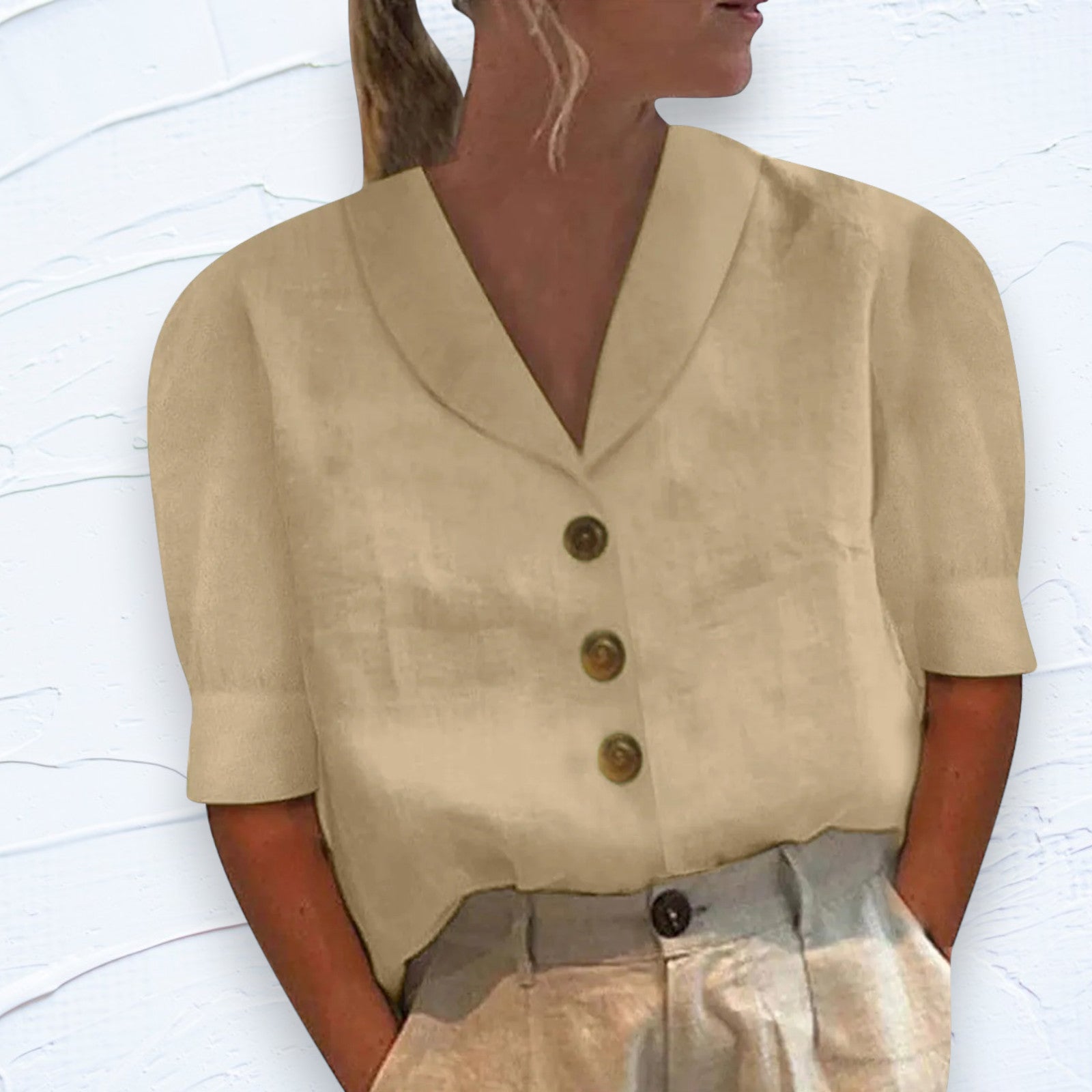 Knopfb blouse mit geknöpftem Vorderteil