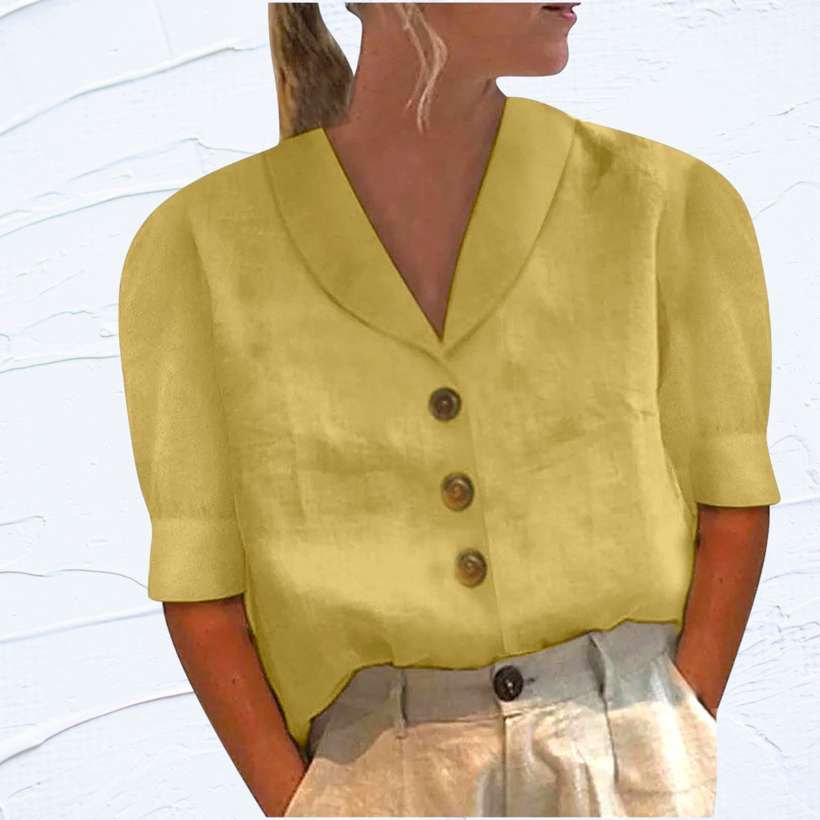 Knopfb blouse mit geknöpftem Vorderteil
