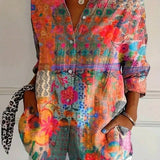 Shielo | Bluse mit abstraktem Muster
