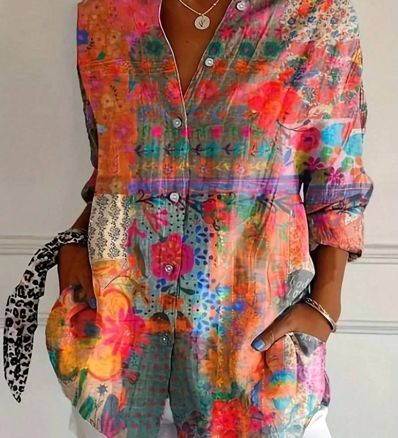 Bunte Frühlingsbluse