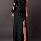 Dorie™ - Asymmetrisches Kleid mit Langem Schlitz
